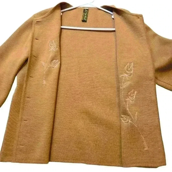 Vintage Women Knitted Blouse and Skirt 100% Wool Custom-Made in Vienna Sz44Eu - Picture 9 of 14